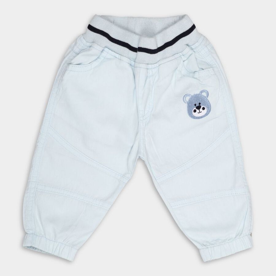 Infants' 100% Cotton Trousers, Light Blue, large image number null
