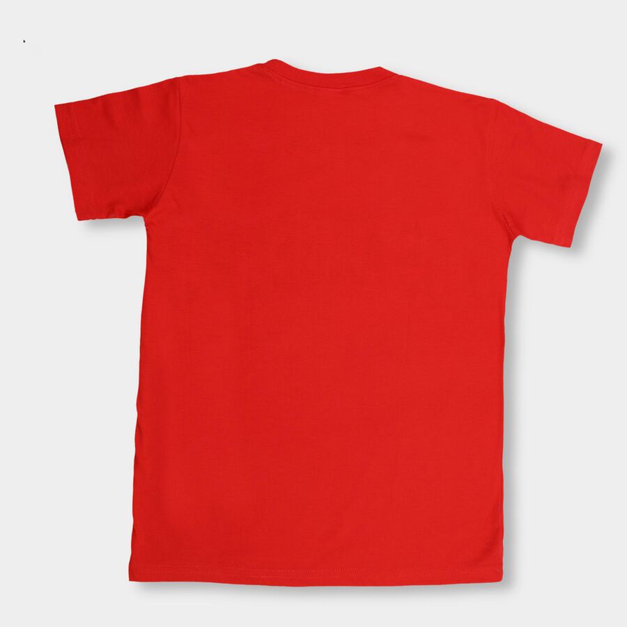 Boys' Half Sleeves T-Shirt, Red, large image number null