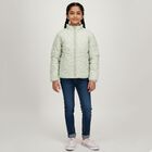Girls Light Sage Green High Neck Casual Jacket, हल्का हरा, small image number null