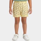 Girls Yellow Regular Fit Floral Printed Bloomer Shorts, Yellow, small