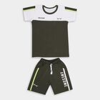 Boys' 100% Cotton Knit Baba Suit, Olive, small image number null