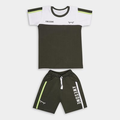 Boys' 100% Cotton Knit Baba Suit