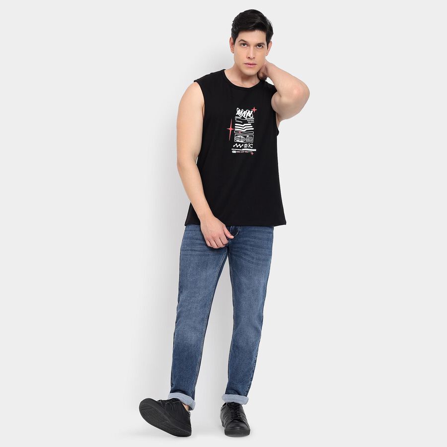 Men's 100% Cotton T-Shirt, Black, large image number null