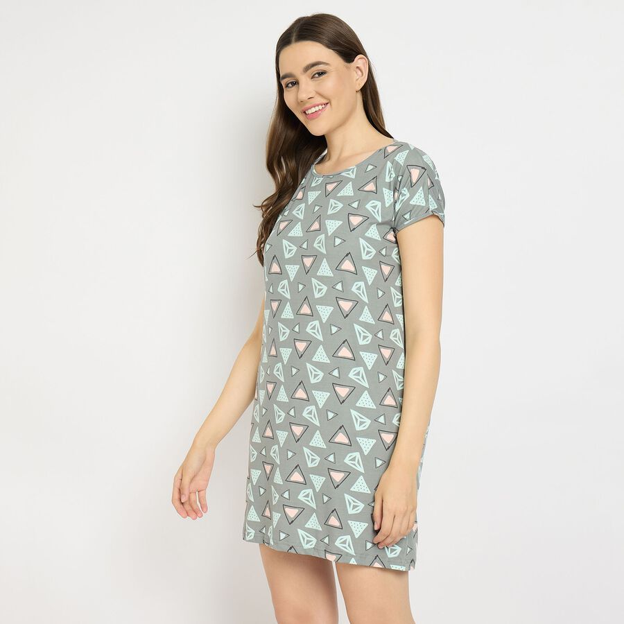 Ladies' Nighty, हल्का ग्रे, large image number null