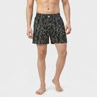 Men's Black Classic Fit Abstract Printed Boxers, Black, small