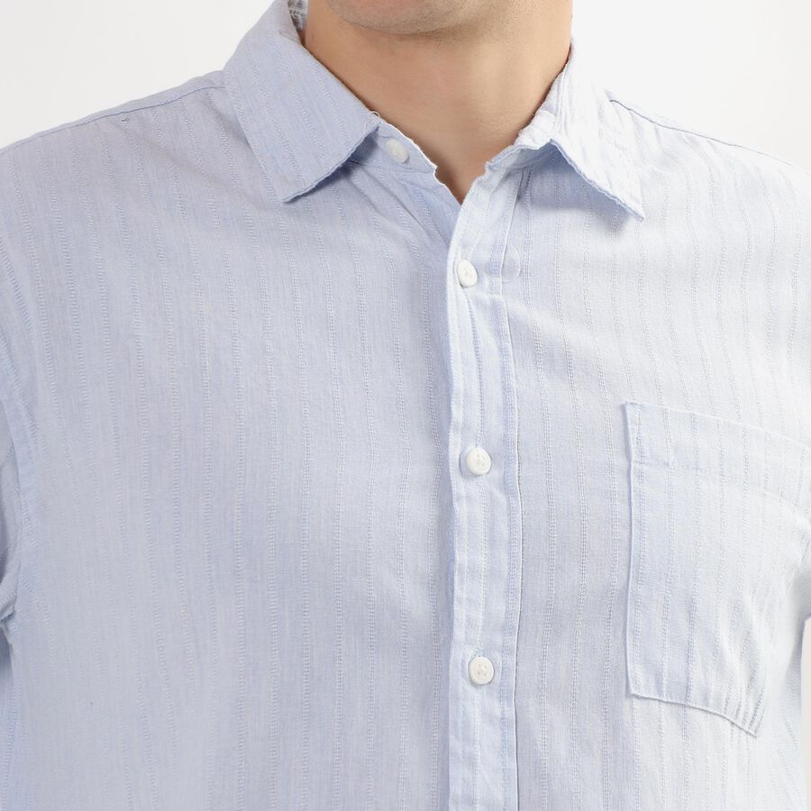 Men's Light Blue Regular Collar Casual Shirt, Light Blue, large image number null