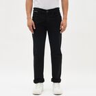Men's Jet Black Slim Fit Jeans, Black, small image number null