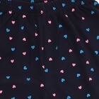 Girls' Navy Blue Heart Printed Cotton Blend Pyjama, नेवी ब्लू, small image number null