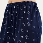 Women's Deep Navy Blue Star Print Relaxed Fit Pyjama, Navy Blue, small