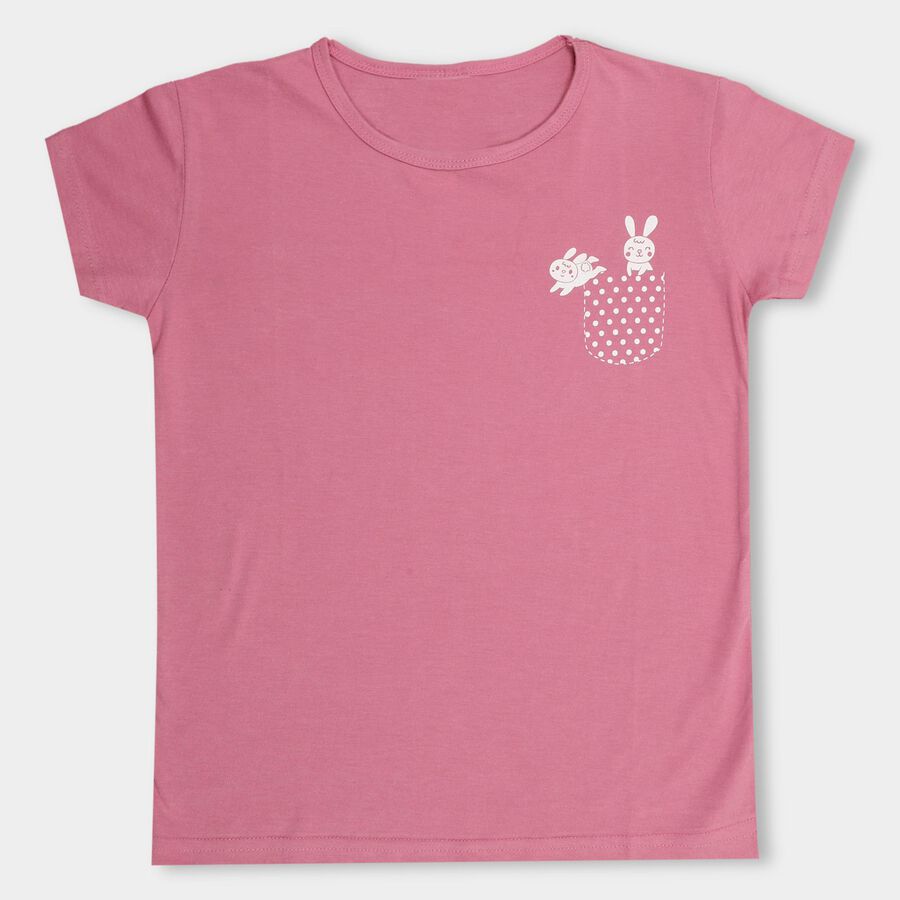 Girls' T-Shirt , बैंगनी, large image number null