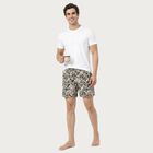 Men's Grey Relaxed Fit Printed Boxers, Light Grey, small