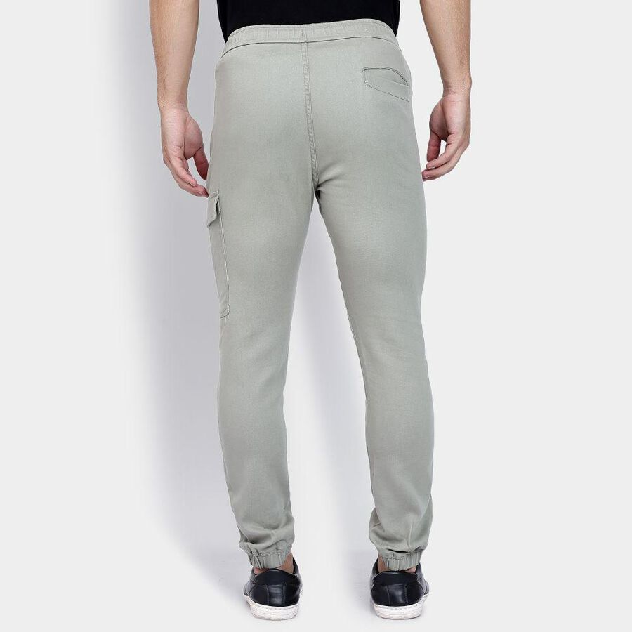 Men's Slim Fit Casual Trousers , हल्का हरा, large image number null