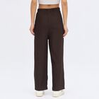 Women's Dark Chocolate Brown Balloon Fit Solid Harem Pants, Brown, small image number null
