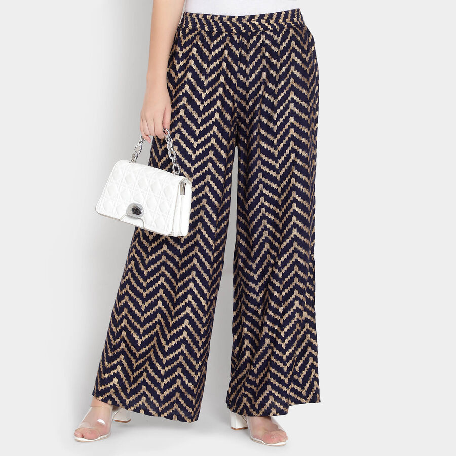 Printed Palazzo, Navy Blue, large image number null