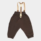 Infants Cotton Solid Trousers, Brown, small image number null