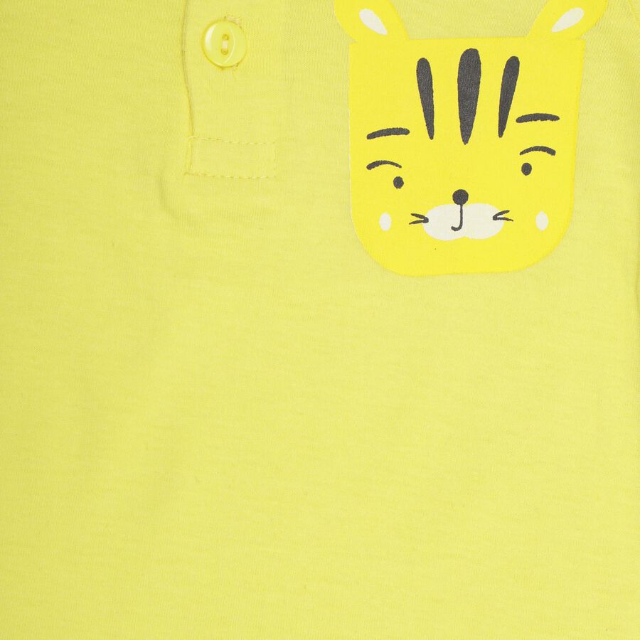 Infant Boys' 100% Cotton Baba Suit, Yellow, large image number null