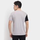 Men's 100% Cotton Round Neck Half Sleeves T-Shirt , हल्का ग्रे, small