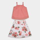 Girls' Top Skirt , Peach, small image number null