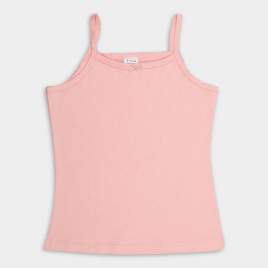 Girls' 100% Cotton Vest (Pack of 2), White, large image number null