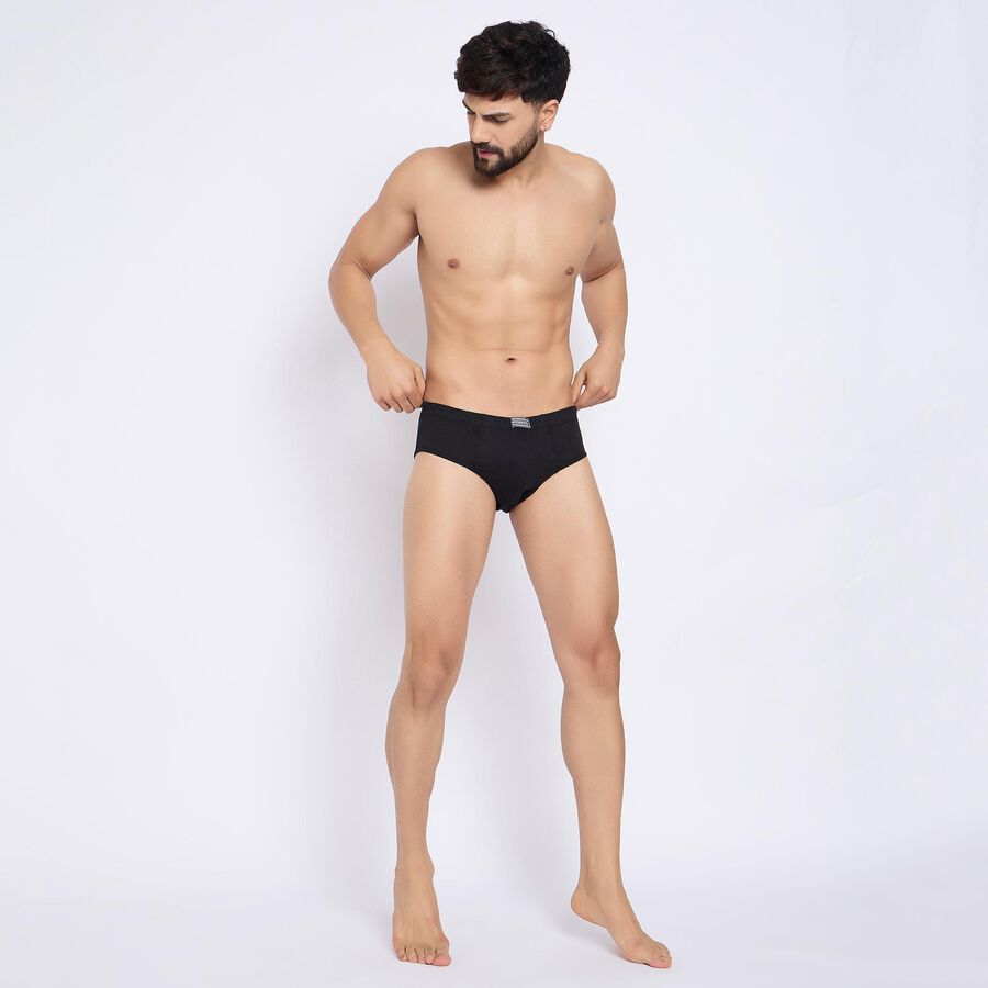 Men's 100% Cotton Briefs , Black, large image number null