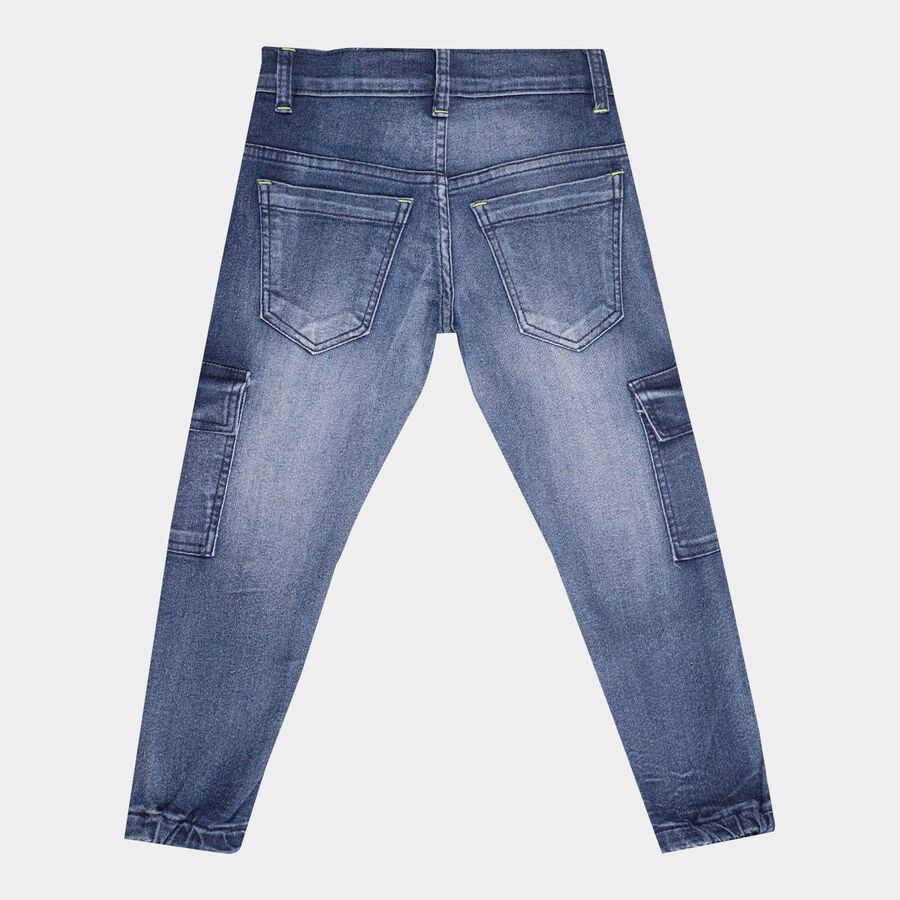 Boys Slim Fit Jeans, गहरा नीला, large image number null