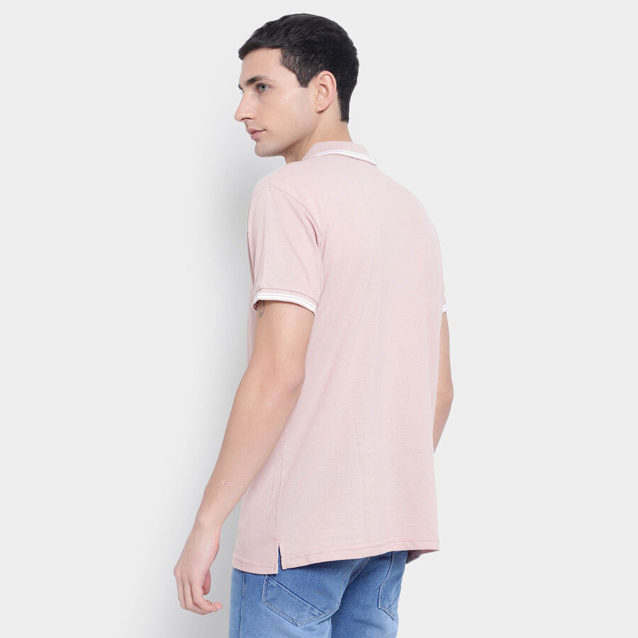Solid Polo Shirt, गुलाबी, large image number null