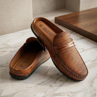 Men's Tan Slip-On Loafer Formal Shoes