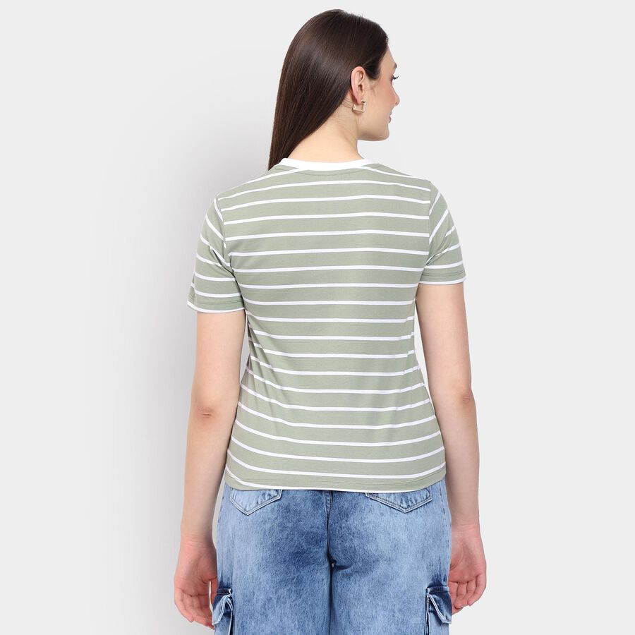 Ladies' Round Neck T-Shirt, Light Green, large image number null