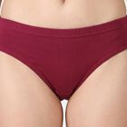 Women's Maroon Regular Fit Solid Panty, Wine, small
