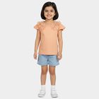 Girls' T-Shirt, Peach, small