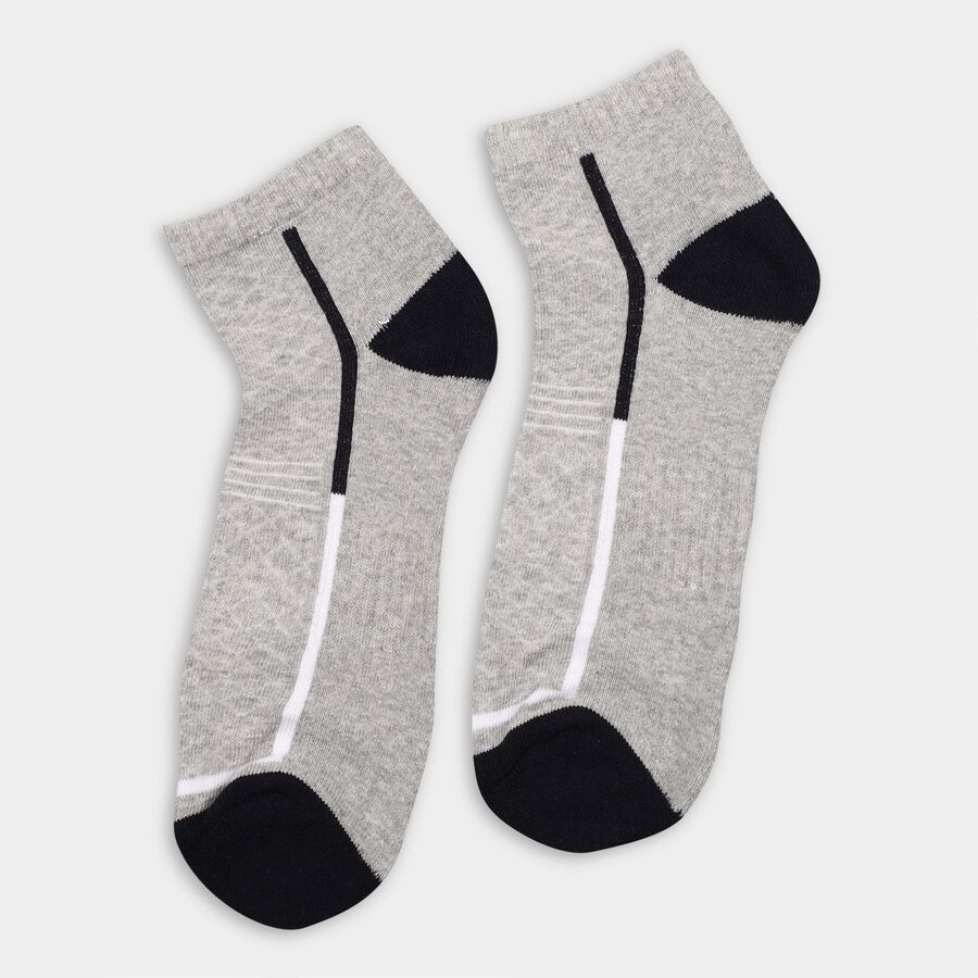 Men's Socks (Pack of 3), मिश्रित हल्का ग्रे, large image number null
