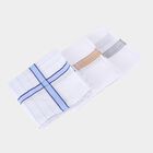 Men White Assorted Printed Pack of 3 Handkerchief, हल्का नीला, small