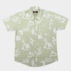 Boys Mint Green Cotton Regular Fit Casual Shirt, Light Green, small