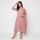 Women's Pink Embroidered Ethnic Set, Light Pink, small