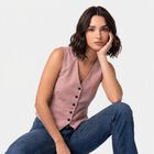 Women's Lilac V-Neck Slim Fit Shirt, Lilac, small