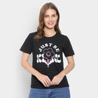 Round Neck T-Shirt, काला, small image number null