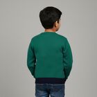 Boys Dark Green and Navy Crew Neck Casual Pullover, गहरा हरा, small image number null
