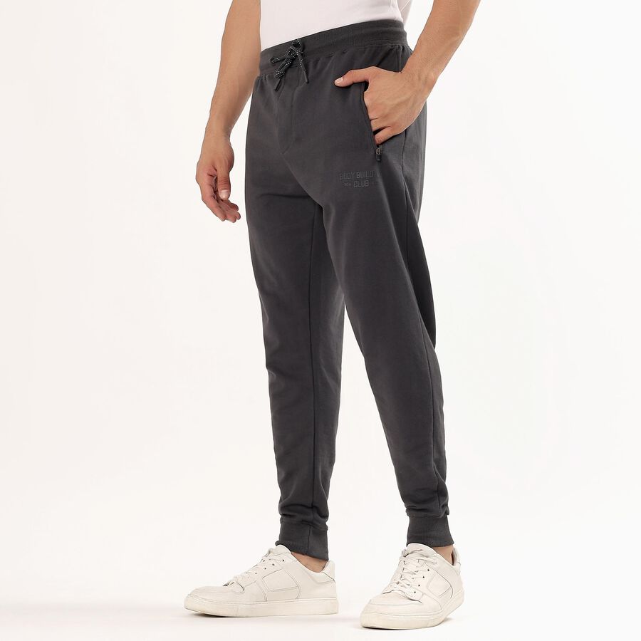 Unisex Charcoal Slim Fit Jogger Track Pants, गहरा ग्रे, large image number null