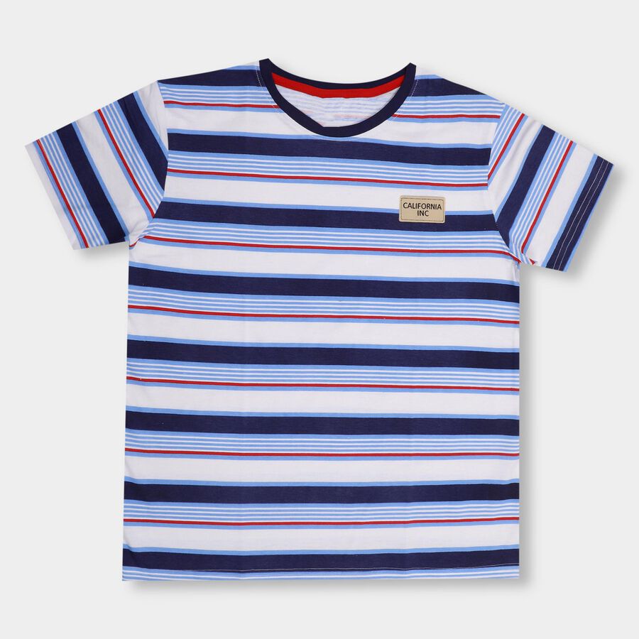 Boys' 100% Cotton Half Sleeves T-Shirt , सफ़ेद, large image number null
