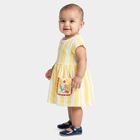 Infants' Yellow Striped Fit and Flare Frock, Yellow, small