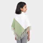 Girls' Green High Neck Colorblock Pullover, हल्का हरा, small