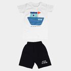 Boys' Knit Baba Suit, White, small