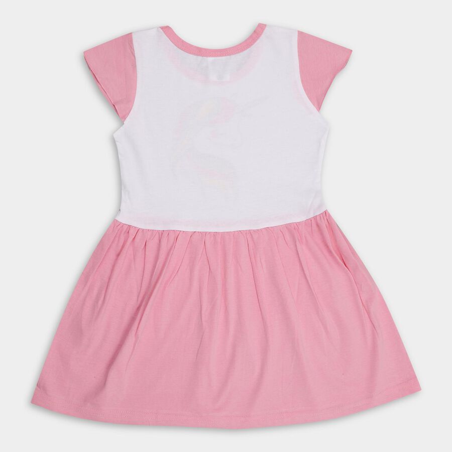 Girls' 100% Cotton Frock , Pink, large image number null