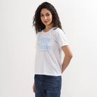 Ladies' 100% Cotton Round Neck T-Shirt , Melange Mid Grey, small image number null