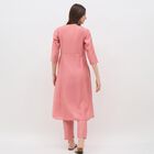 Women's Dusty Rose Pink Embroidered Ethnic Set, Light Pink, small image number null