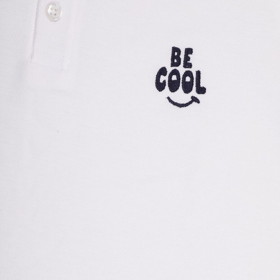 Boys' Half Sleeves T-Shirt , ऑफ व्हाइट, large image number null