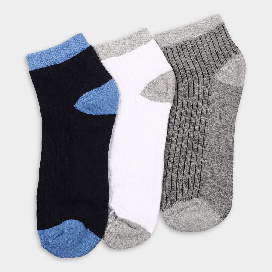 Men's Socks (Pack of 3), नेवी ब्लू, large