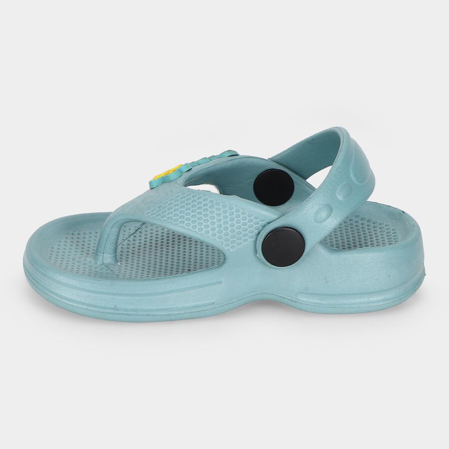 Boys' Teal Back Strap Thong Sandals, टील ब्लू, large