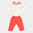 Infants Cotton Printed Baba Suit, Red, small image number null