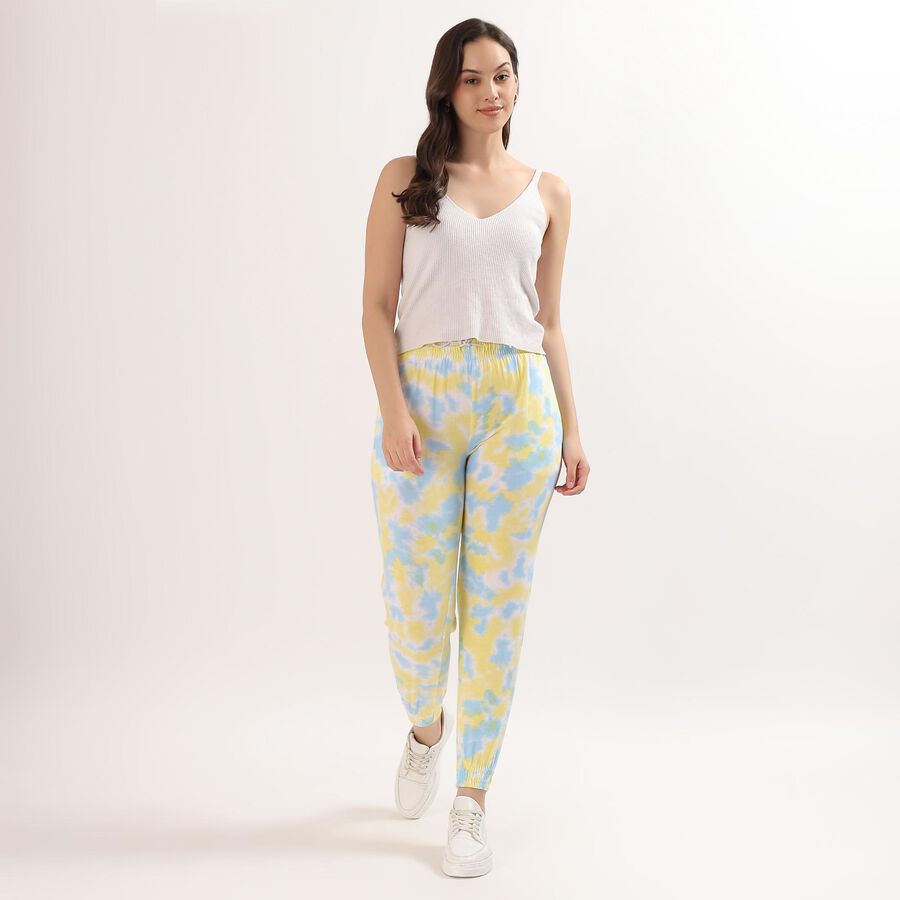 Ladies' 100% Cotton Track Pants, पीला, large image number null
